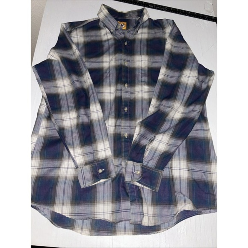 Raintree Country‎ Shirt Men's Large Long Sleeve Plaid Single Needle Tailoring